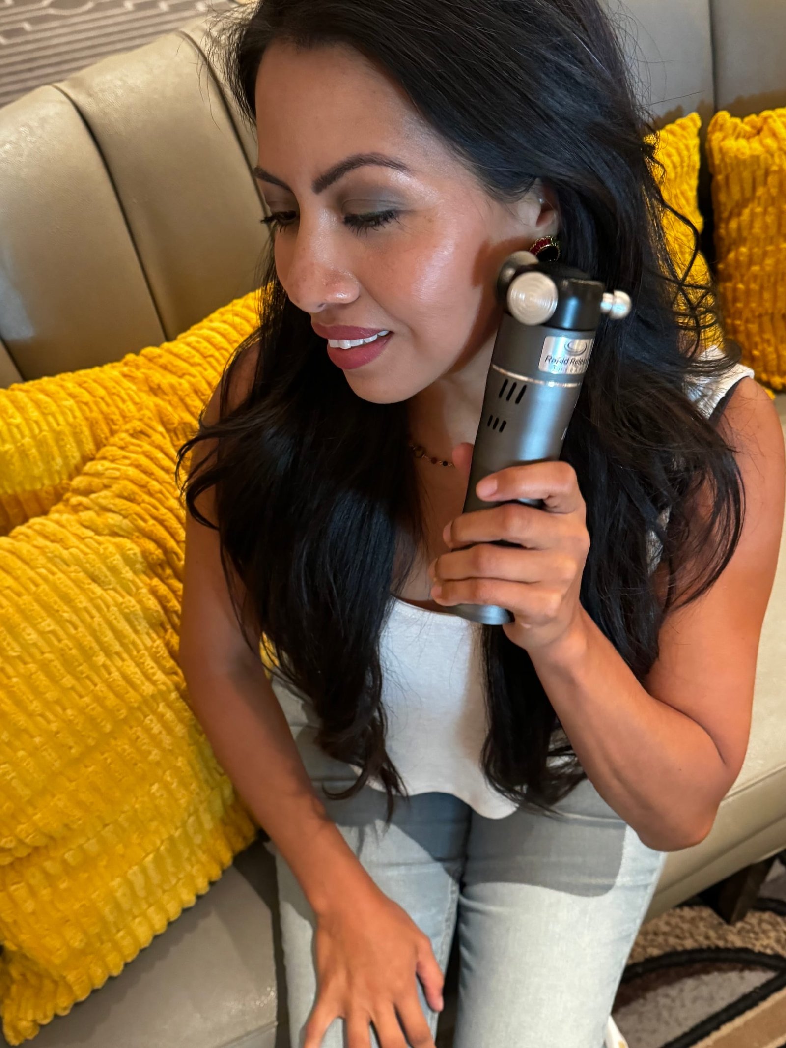 The Rapid Release® Traveler is a consumer technology that fits conveniently in your purse, pocket or gym bag, so you can apply vibration therapy whenever and wherever you need relief.